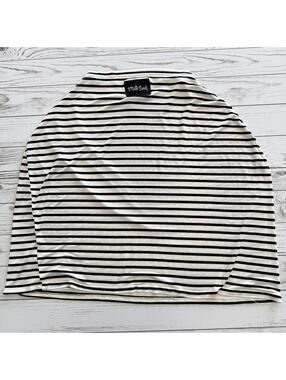 Milk Snob Black White Stripe 5-in-1 Infant Car Seat Nursing Cover